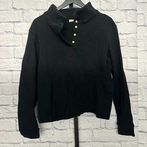 Donni Thermal Pullover with Pearl Button Detail
